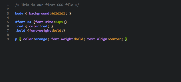 CSS syntax training