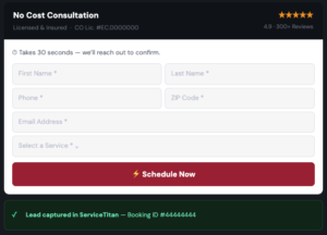 LeadCapture ServiceTitan WordPress Plugin