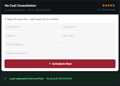 LeadCapture ServiceTitan WordPress Plugin